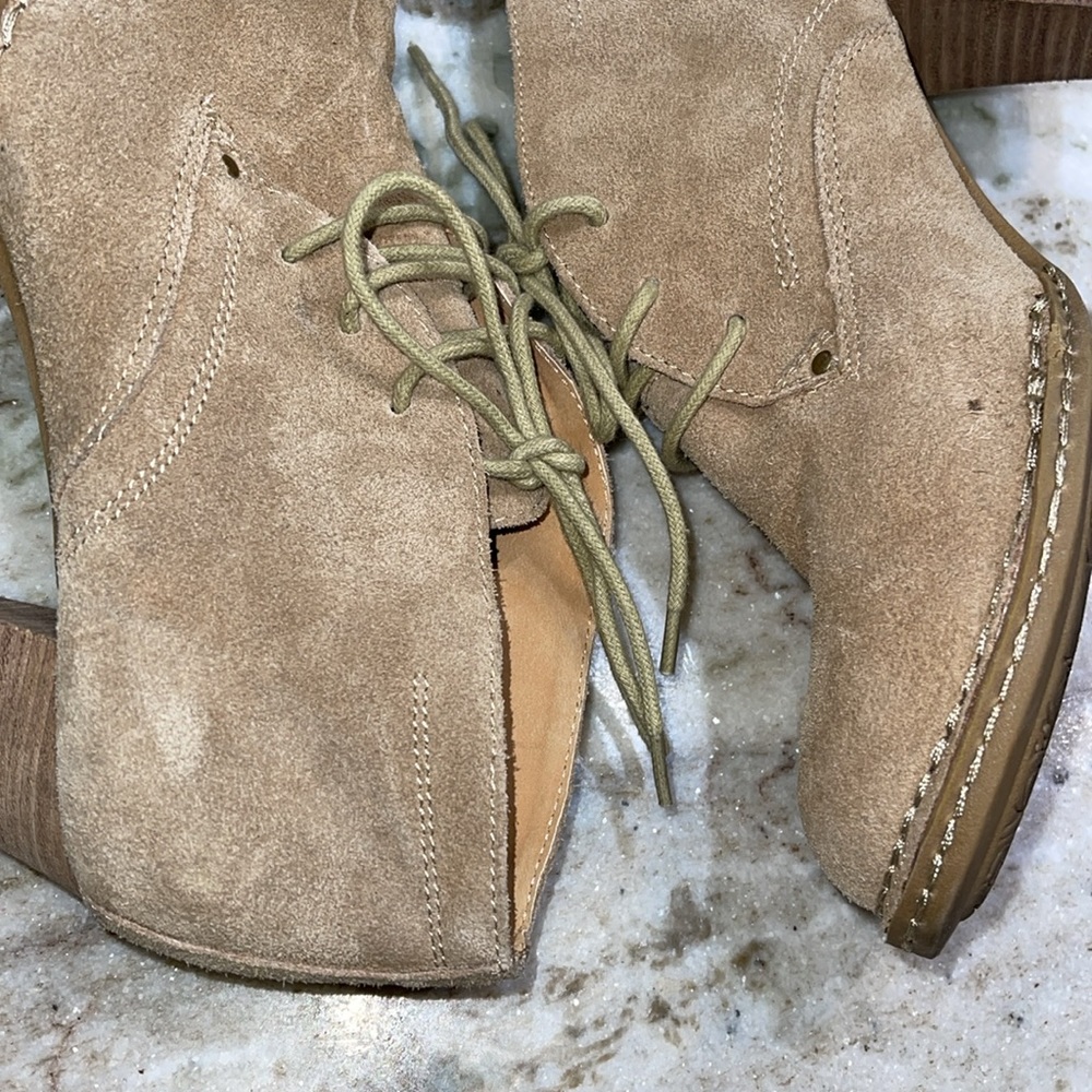 Axxiom DESI Tan Suede Heeled Ankle Booties 9 - Picture 8 of 13